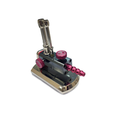 BesQual All purpose Bunsen Burner - Single or Dual Flame use with up to 30 degree angle tilt.